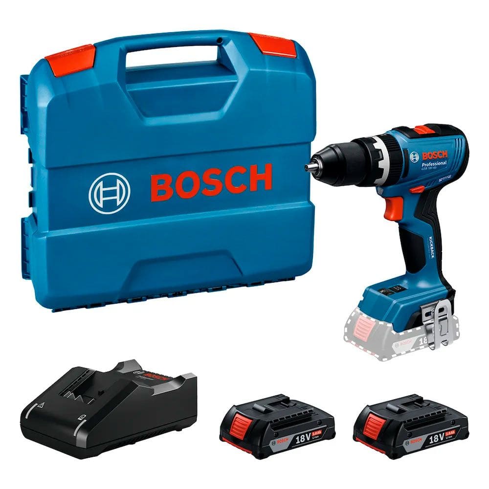 Parafusadeira Furadeira Impacto 18V 2 Bateria 2,0Ah Brushless GSB 18V65 Bosch