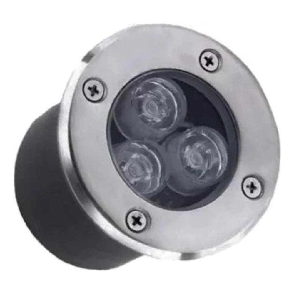 10X Balizador Led Chão Jardim 3W Blindado Embutir Ip67 24H