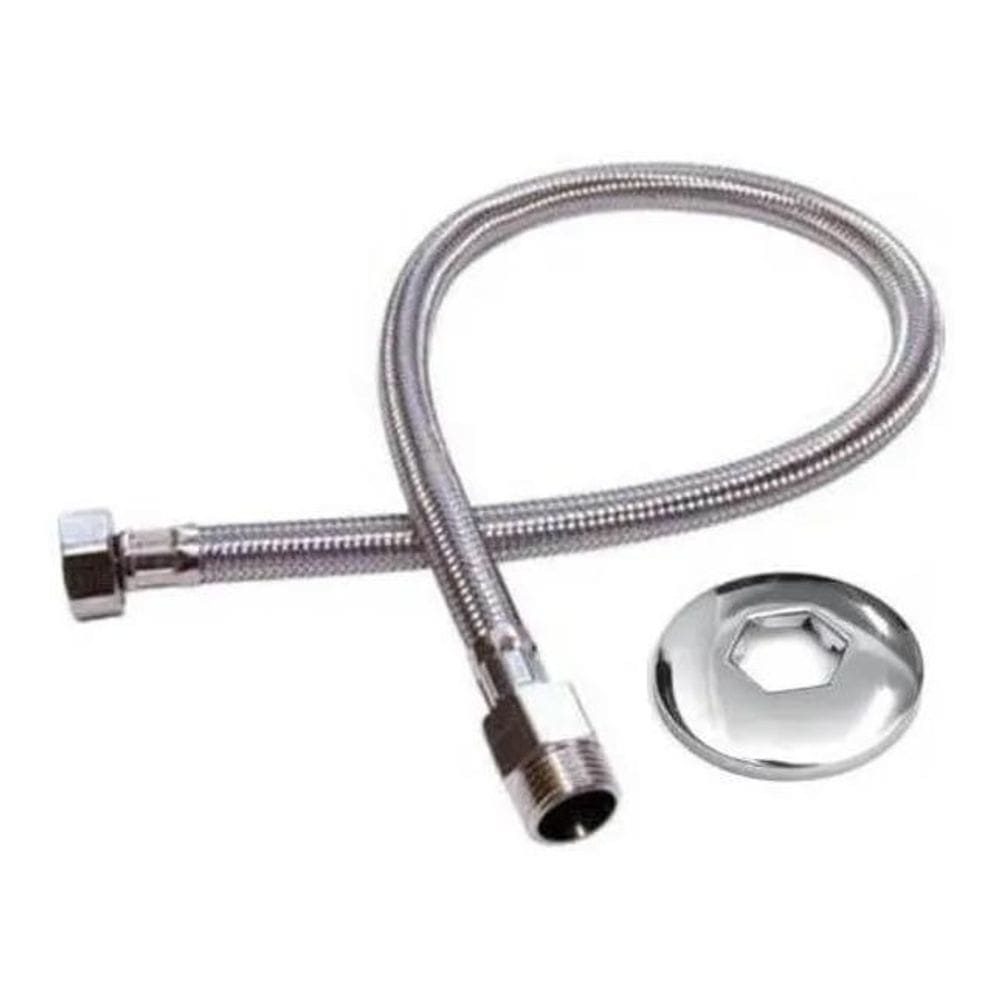10X Engate Flexível Rabicho Inox Trançado 40Cm Macho X Fême
