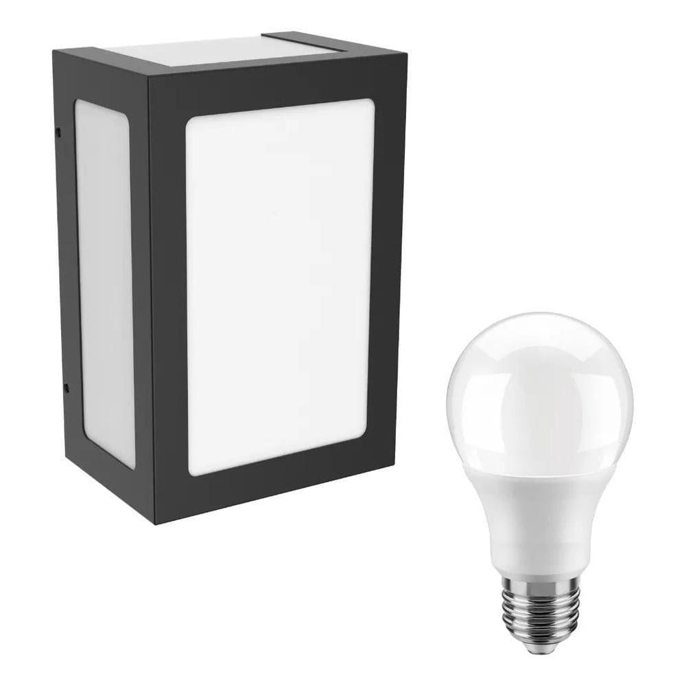 10X Arandela Alumínio 5 Vidros E27 17 Cm + Lâmpada Led Lâmp