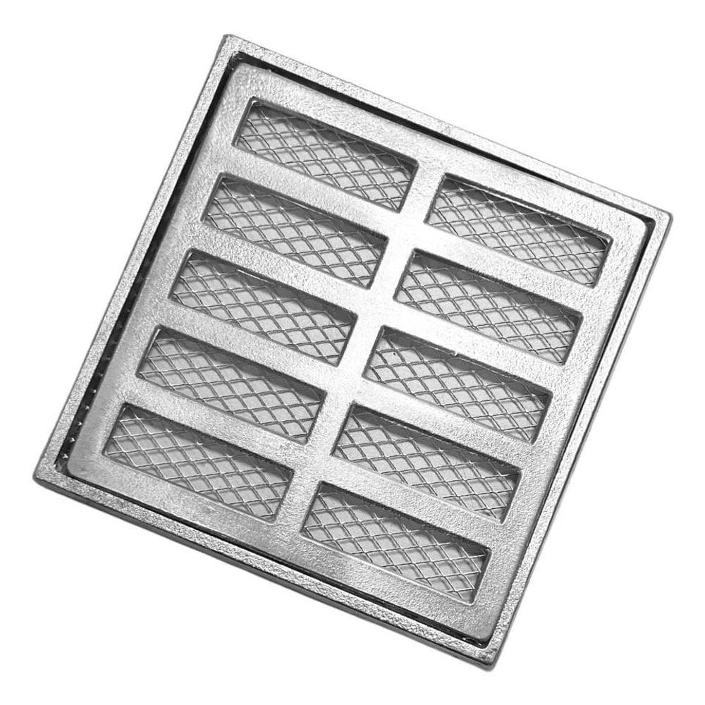 10X Ralo Pluvial 15X15 Aluminio Com Tela E Suporte Quintal