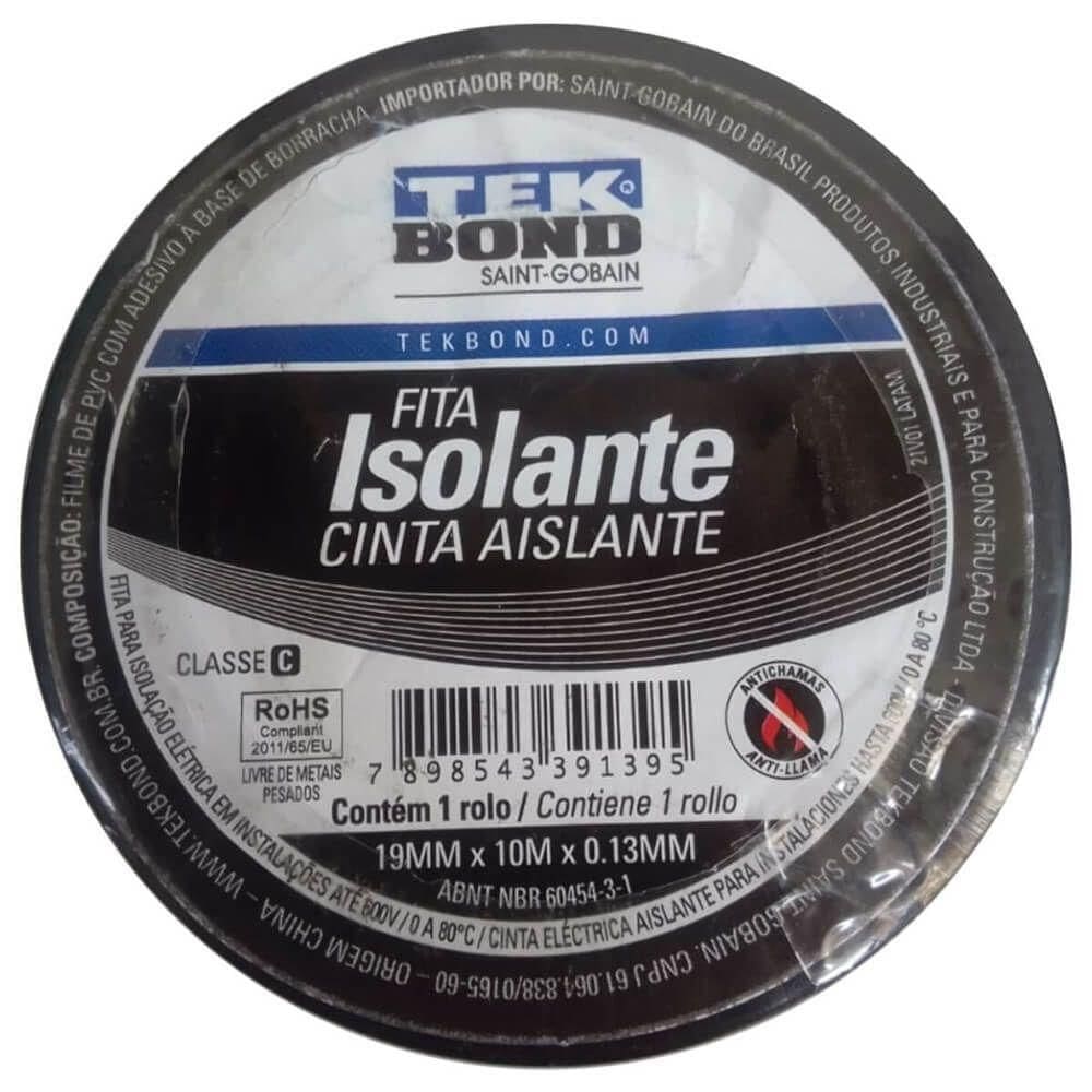 Fita Isolante 19mm X 10 Metros 0,13mm - 21131001910 - Tekbond