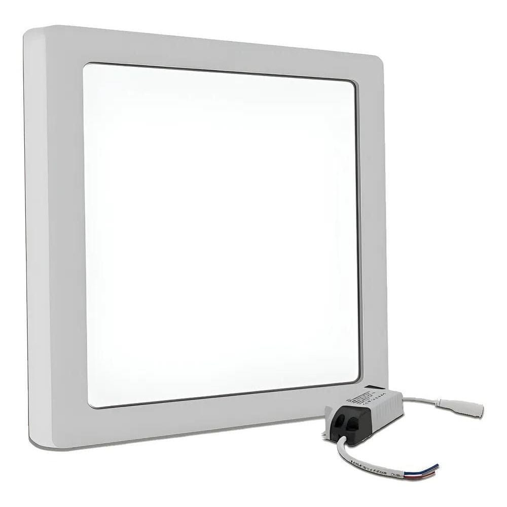 10X Plafon Sobrepor Quadrado Led Luz Quente 30X30 3000K 24W