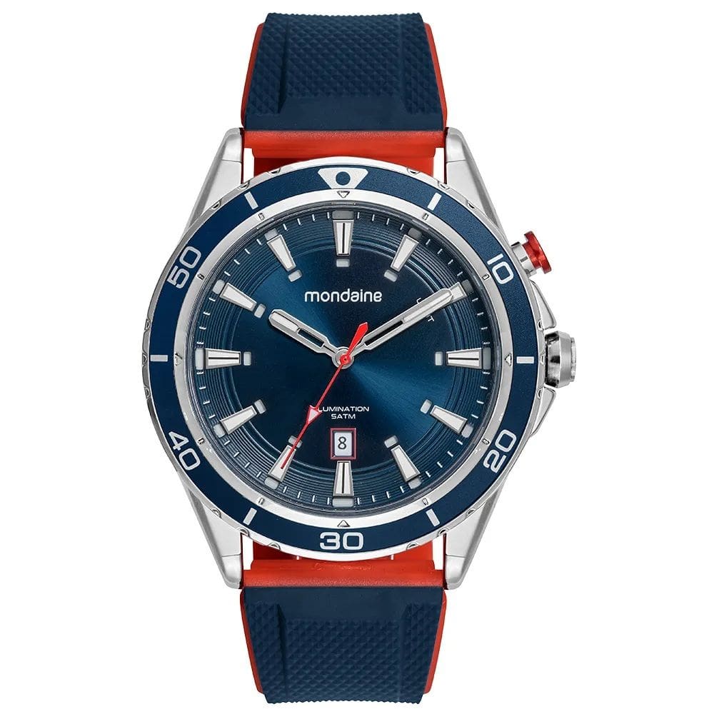 Relógio Mondaine Masculino Azul e Prata 32899G0MVNI1