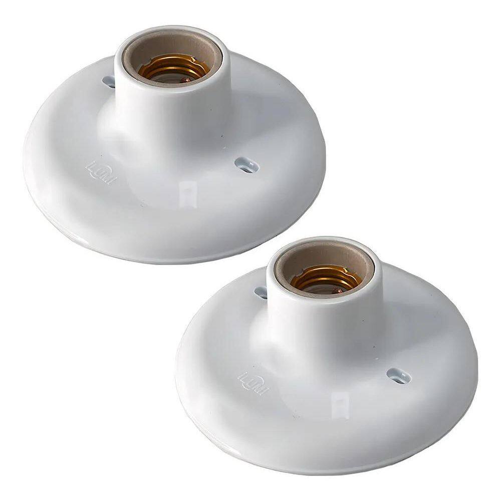 10X Kit 2 Plafonnier Plafon 100W Bocal Soquete E27 Em Porce