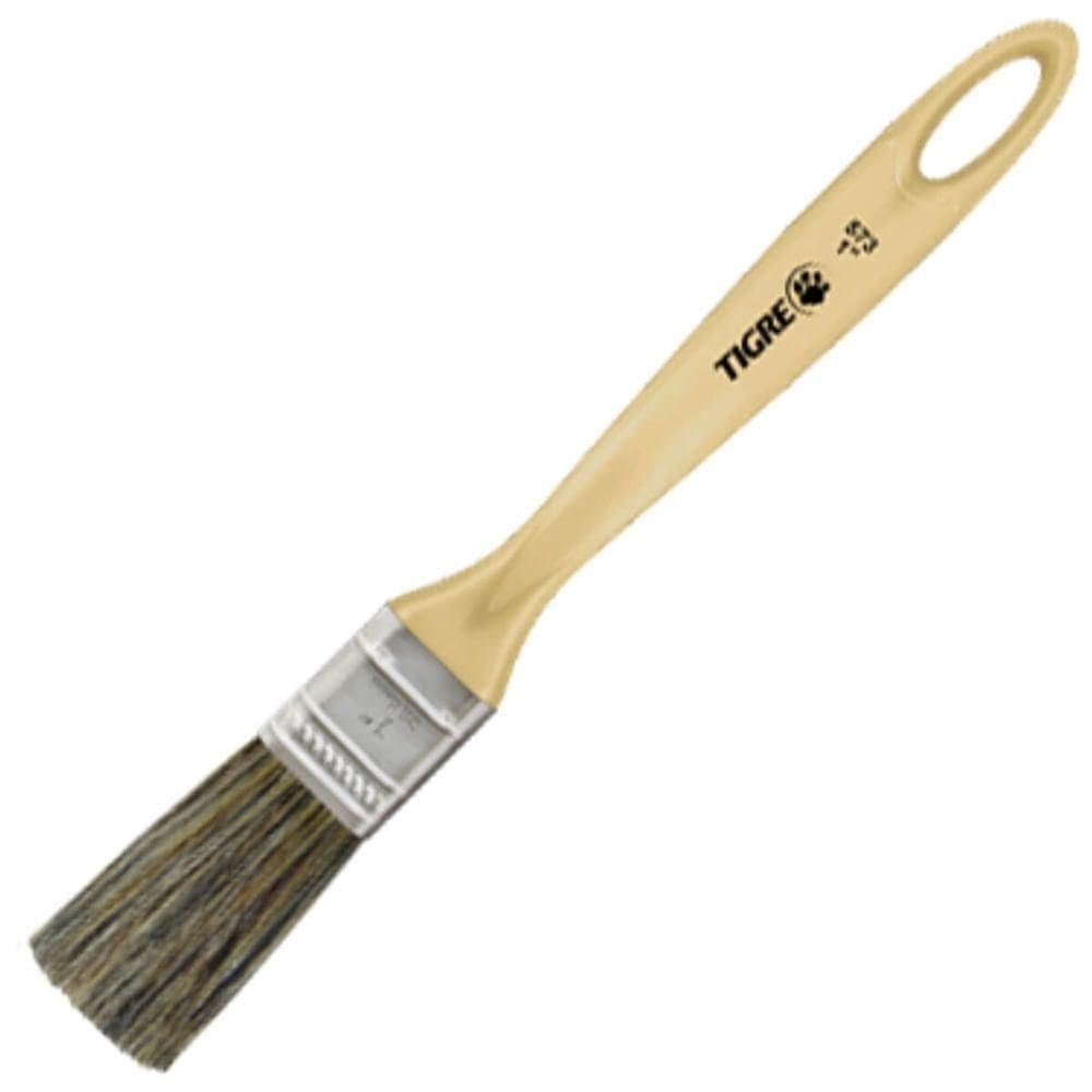 Trincha Dupla Cerda Com Filamento Gris De 1”” 573 - 60573004 - Pincéis Tigre Trincha 1” 573 - 60573004 - Pincéis Tigre