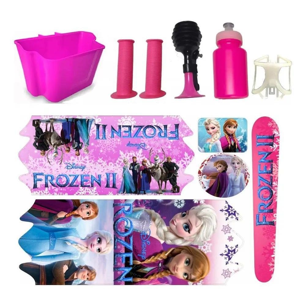 10X Adesivo Cesta Bicicleta Infantil Buzina Manopla Frozen