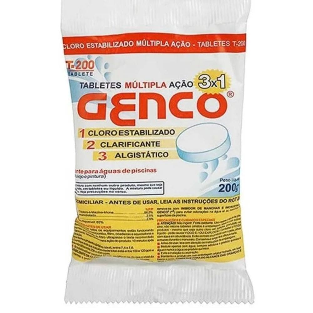 Kit 5X Tablete De Pastilha Multipla Ação 3X1 Genco T200