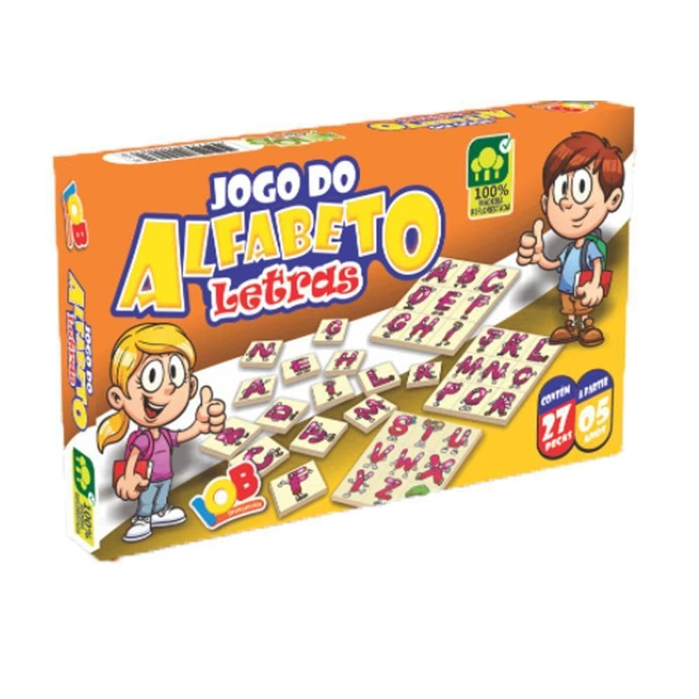 Jogo Pedagógico Memória Alfabeto 27 Peças - Iob