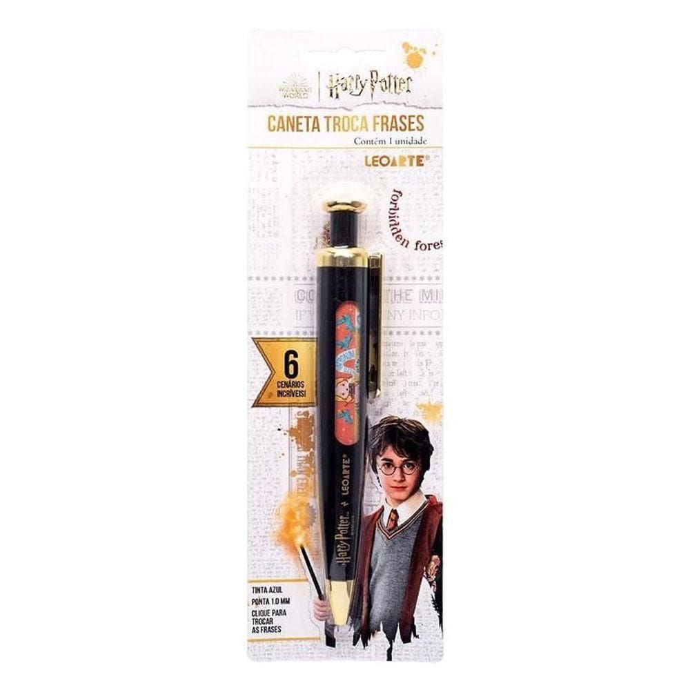 Caneta Esferográfica Harry Potter Troca Frases 97184pt 1.0mm - Leo&