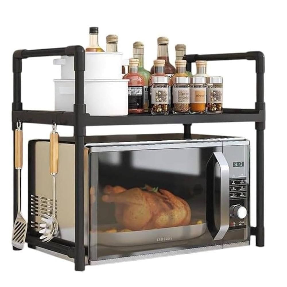 Rack Suporte Microondas Organizador Cozinha Lavanderia Prateleira Multiuso Porta Temperos Produtos
