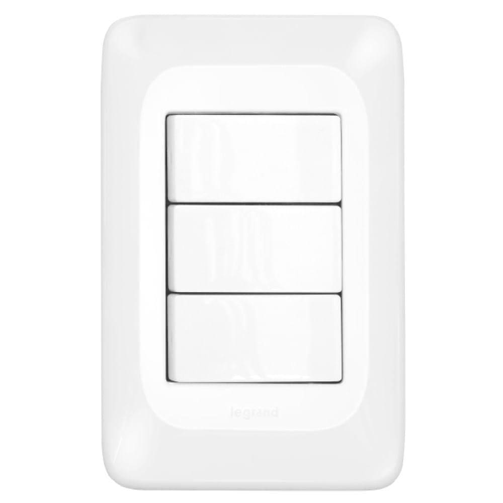 3 Interruptores Paralelos 4x2 - Lgx222 - Pial 3 Interruptores Paralelos 4x2 Pial Pop - Lgx222 - Pial