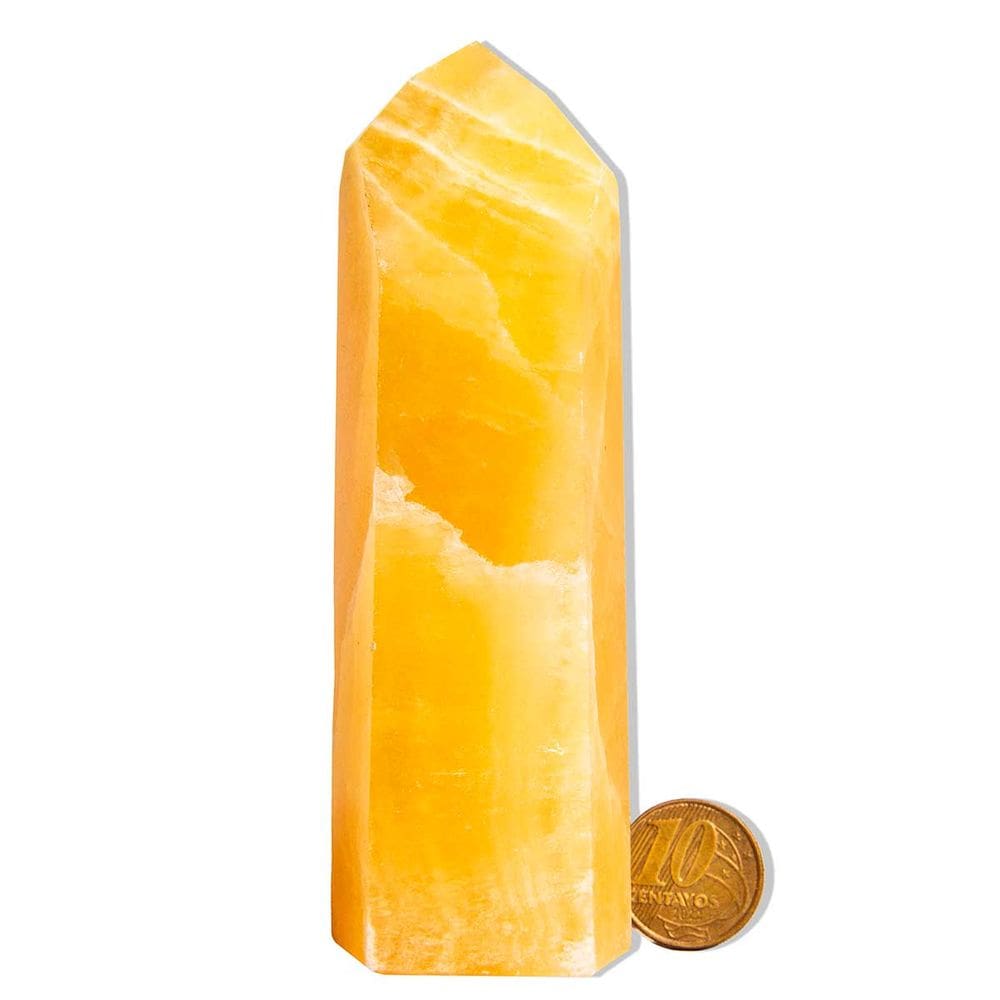Ponta Calcita Mexicana Natural 250 a 370g 12 a 13cm Tipo A