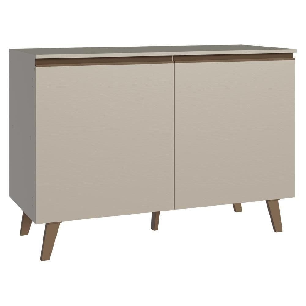 Balcão De Cozinha 120 Cm 2 Portas Com Pés Nice Madesa Crema