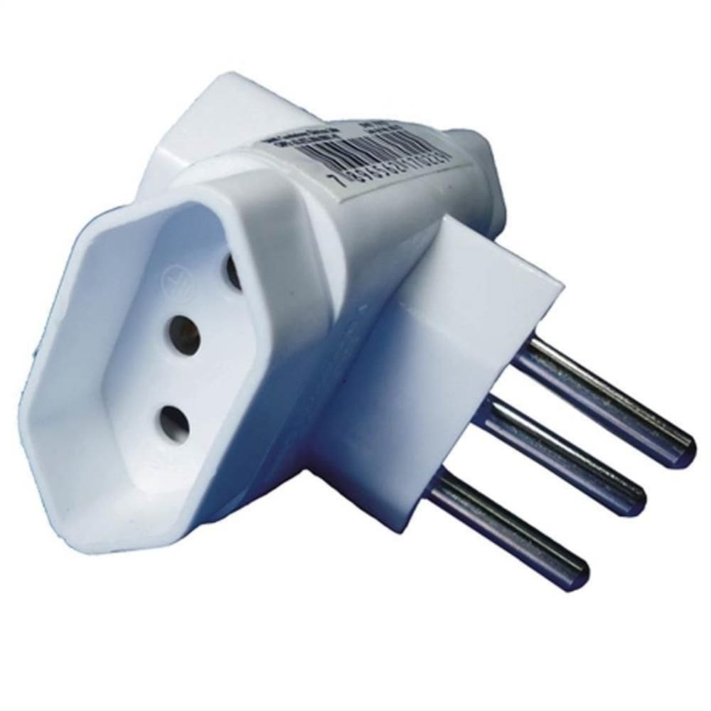 Adaptador Universal 2p+t - 7022 - Key West Adaptador Universal 2pinos-1terra Key We 7022.
