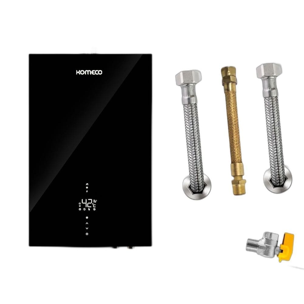 Kit Aquecedor Komeco KO26BKDECOR 26L GLP + Acess. Ligação