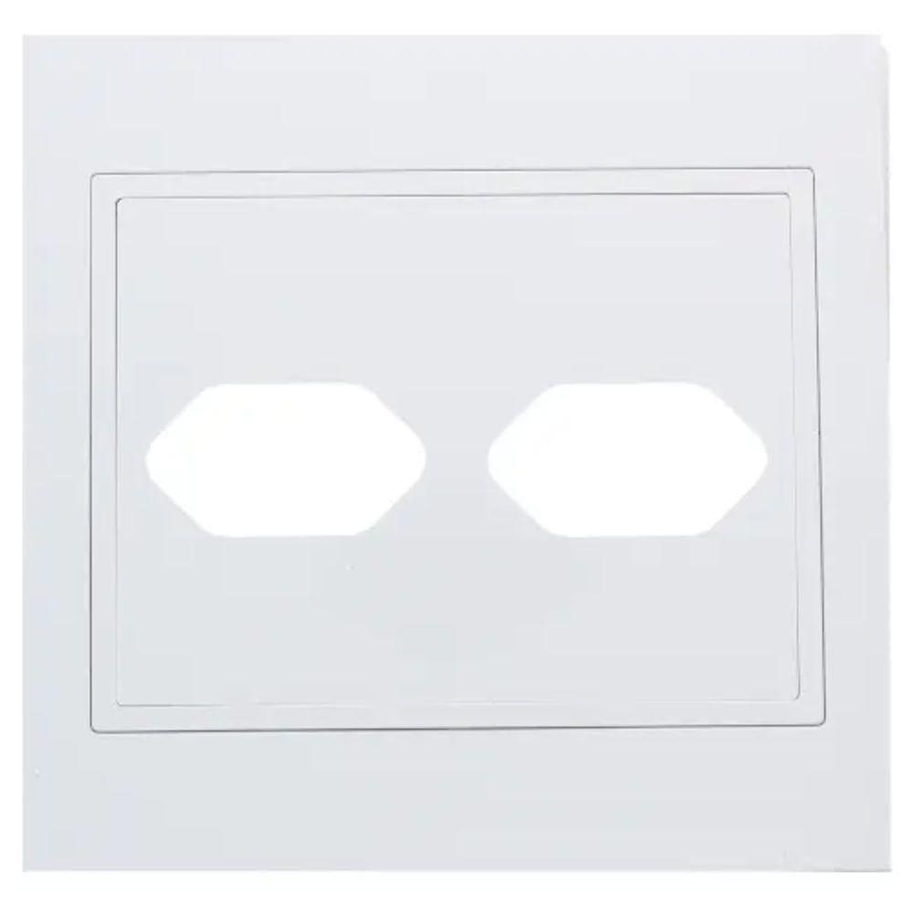 Placa 2 Tomadas 4x4 Com Suporte - Rvb-1300-58 - Ravenna