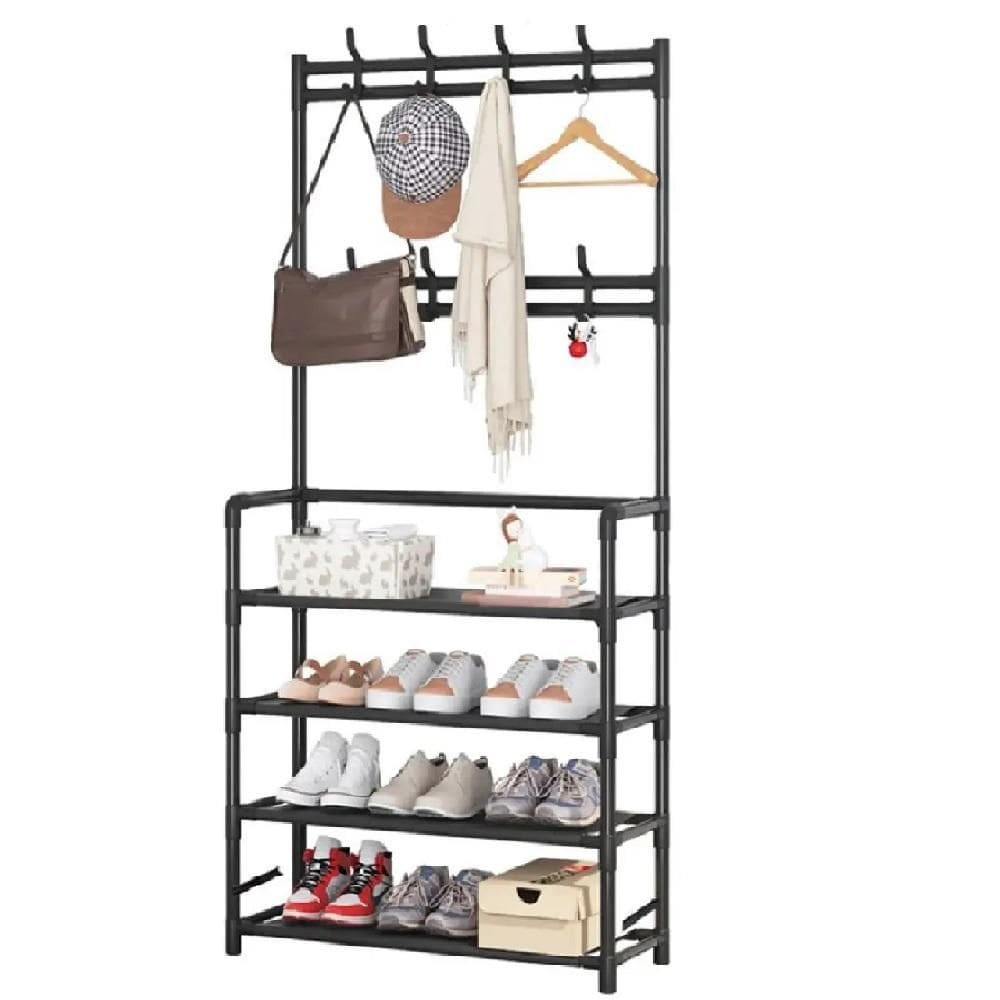 Estante Porta Brinquedos Sapateira Organizadora Sapatos Multiuso Arara Modular Quarto Guarda Roupa 4 Prateleiras
