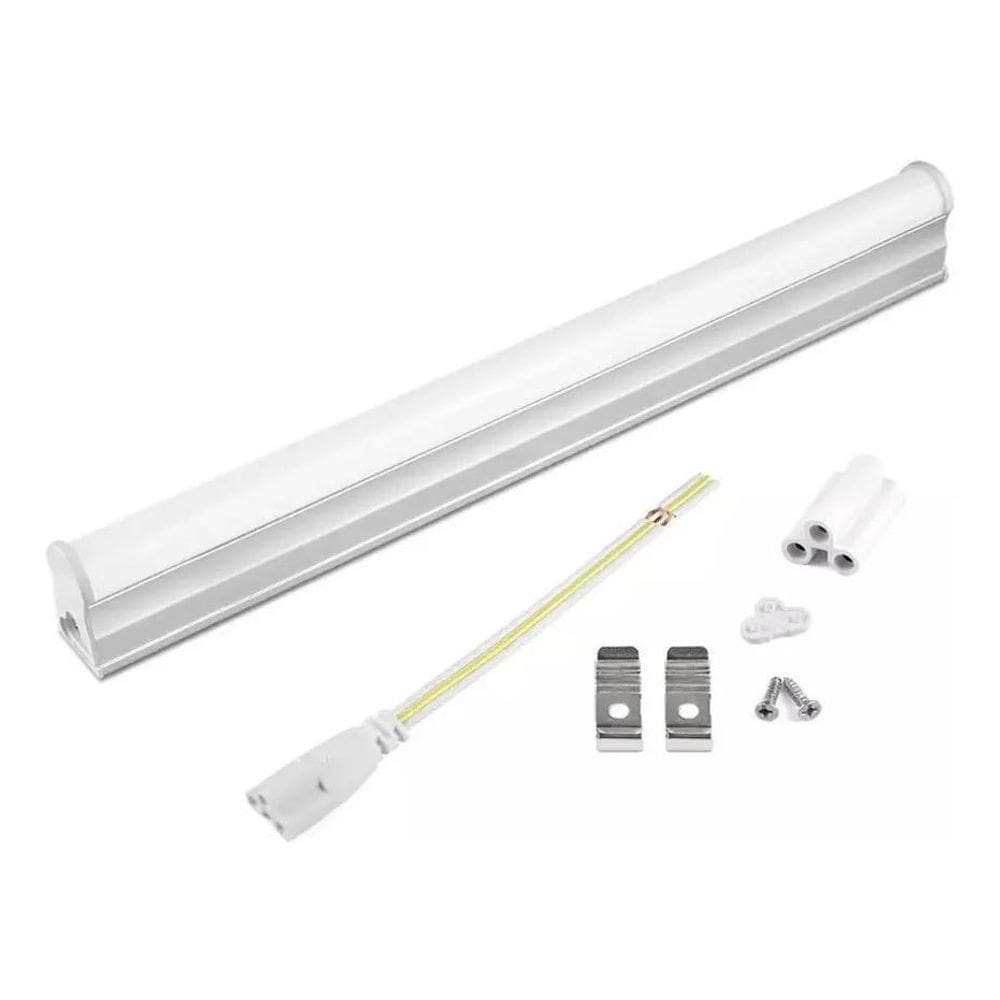 10X Lampada Led Tubular T5 30Cm 6000K Base/Calha Completa 5