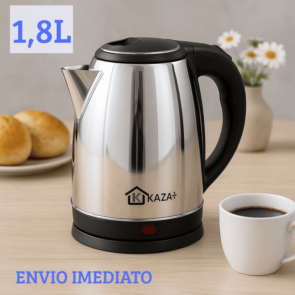 Chaleira Elétrica Kaza+ 110V 1,8L Inox