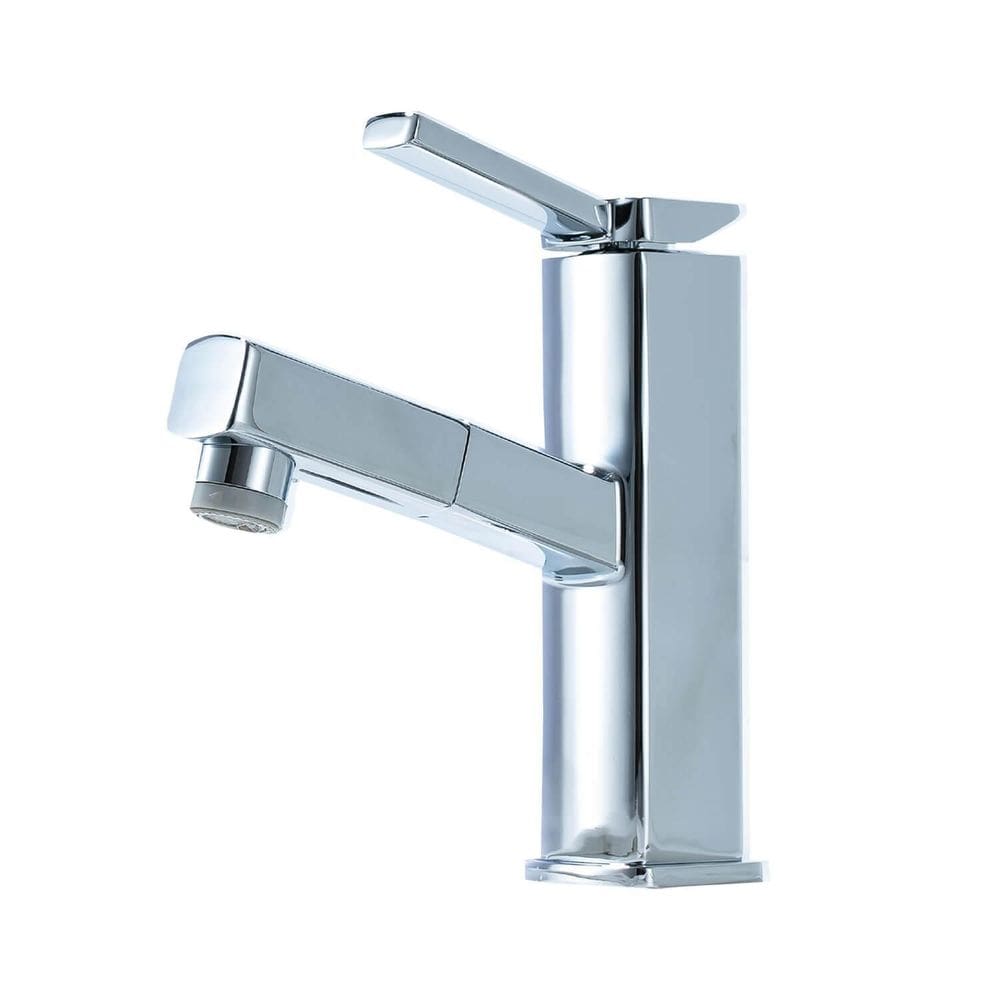 Torneira Bancada Monocomando Bica Baixa Móvel - Inox