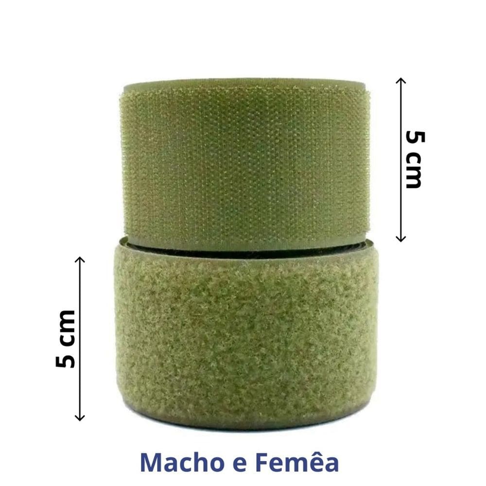 Fecho De Contato Velfix Verde  50Mm