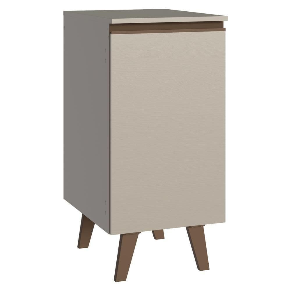 Balcão De Cozinha 40 Cm 1 Porta Com Pés Nice Madesa Crema