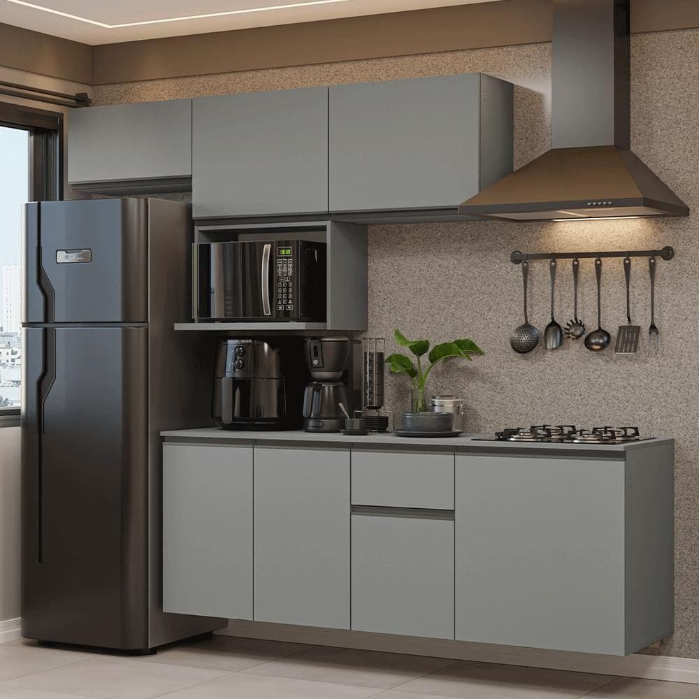 Armário De Cozinha Completa 240 Cm Suspensa | Extra