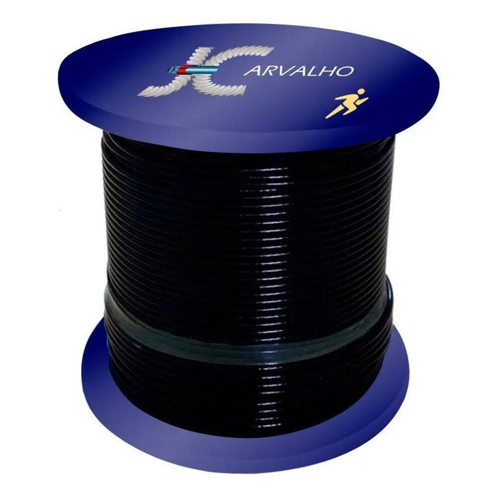 10X Cabo De Aço 1/8 Em Nylon Para Academias 50 Metros 6X19