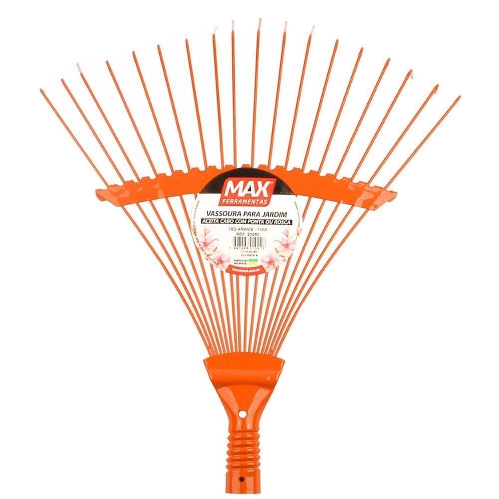 Vassoura De Arame Metálica Com 18 Dentes Fixa - 20450 - Max