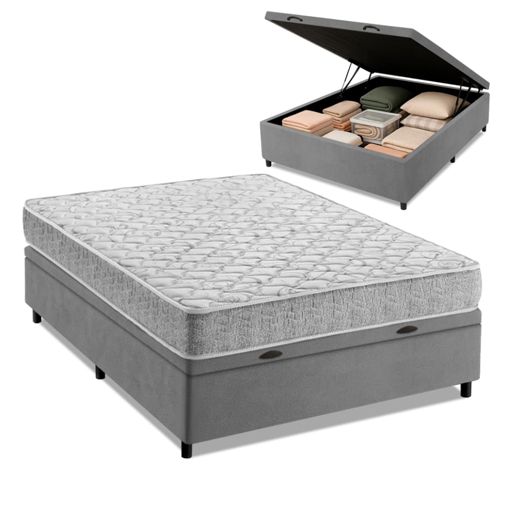 Cama Box Baú Casal D33 Inducol Soft 138x188x58cm CBP