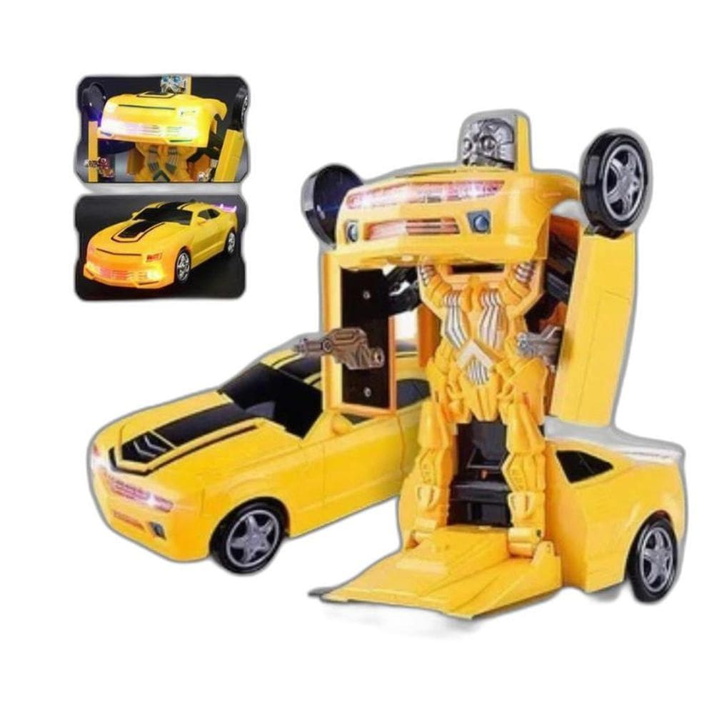 Brinquedo Carrinho Transformers Vira Robô Automático Luz Som