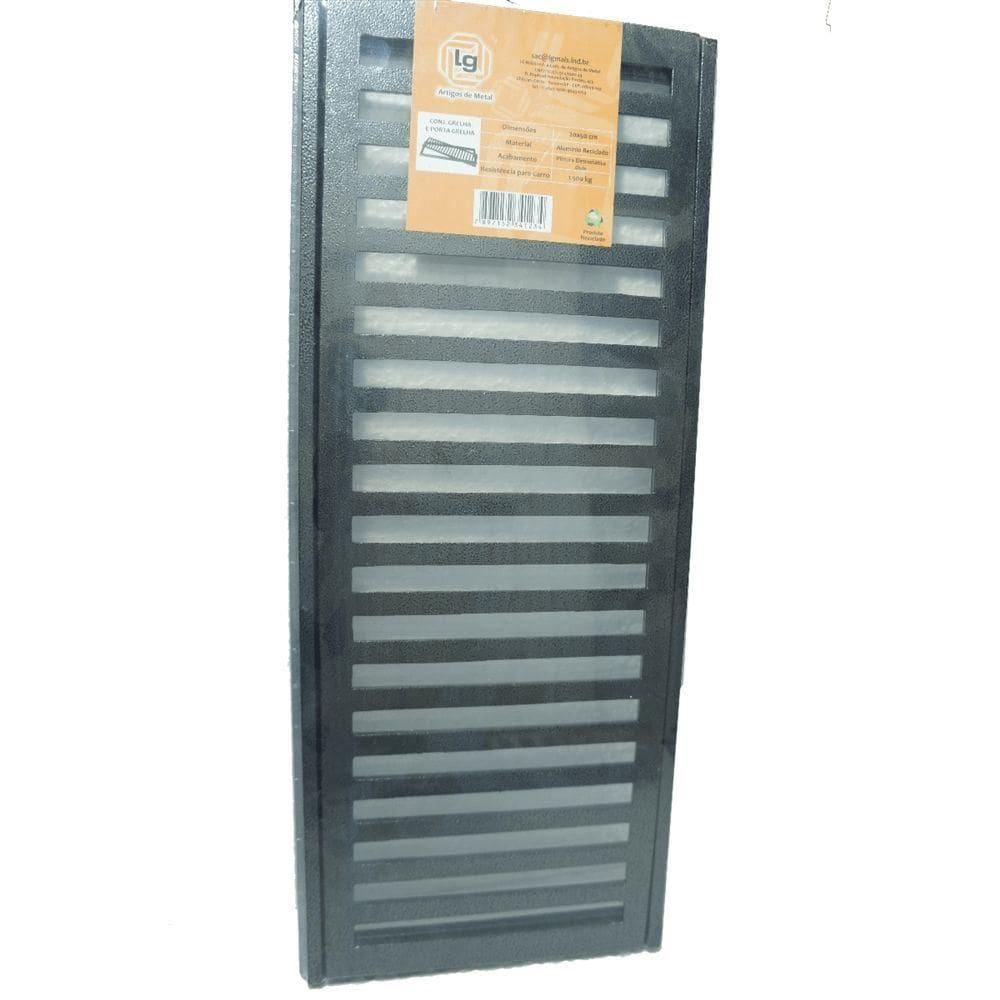 Conjunto Grelha De Aluminio 20x100 Onix - Cj20x100ox - Lgmais Cj Grelha De Aluminio 20x100 Onix Lgmais