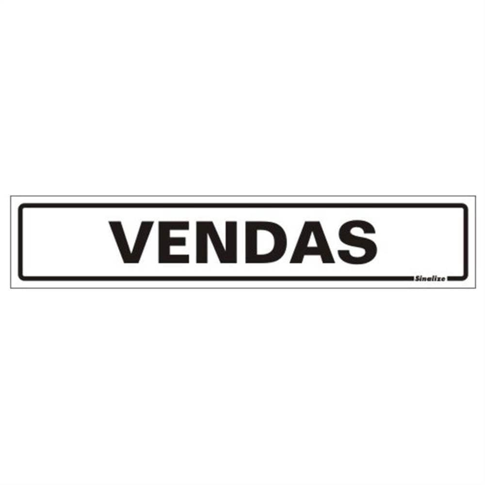 Placa De Poliestireno Auto-adesiva 5x25cm Vendas - 200 Aa - Sinalize Placa 5x25 Vendas 200aa Sinalize