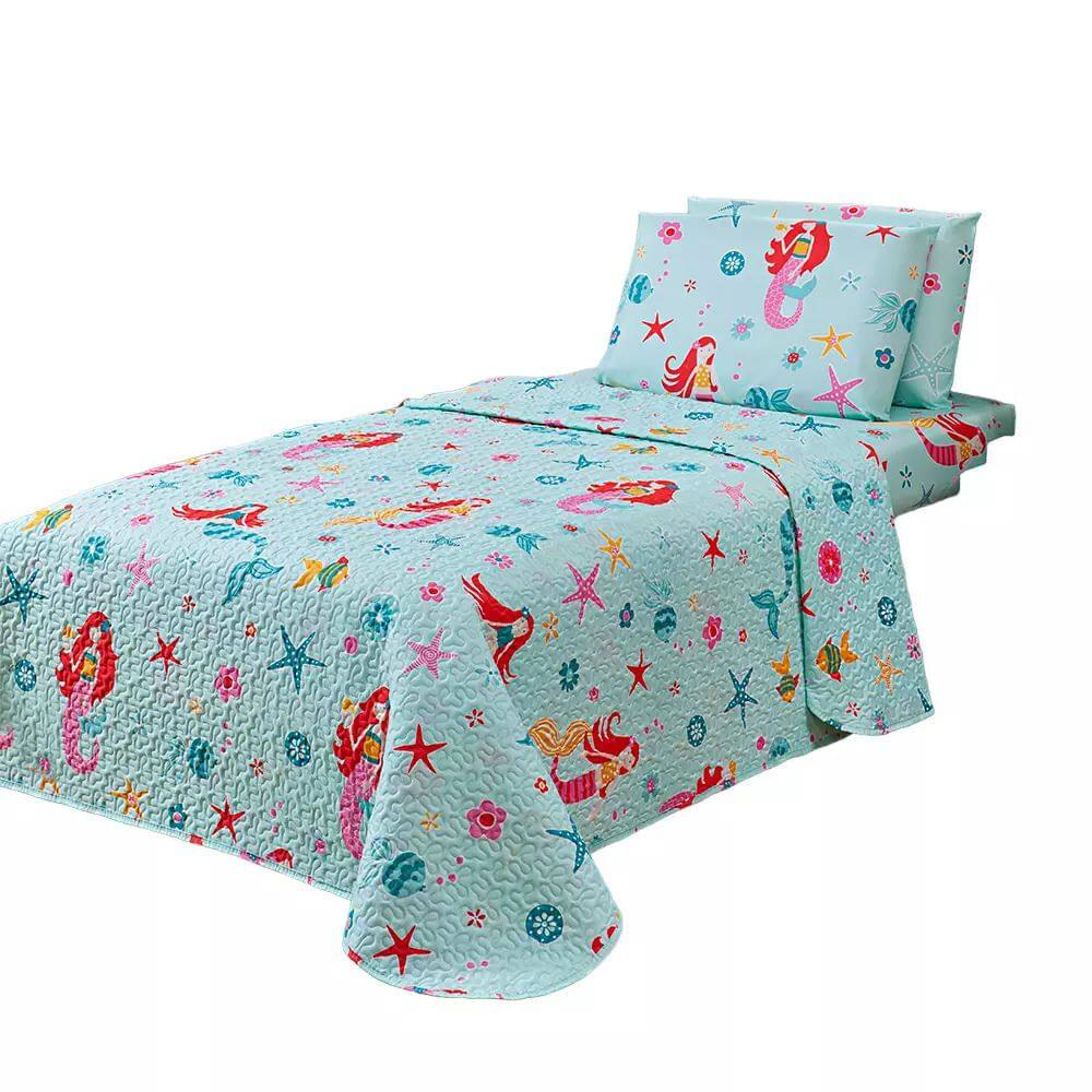 Jogo de Cama Infantil Cazza Poliéster Menina 2 Peças - Item Variado