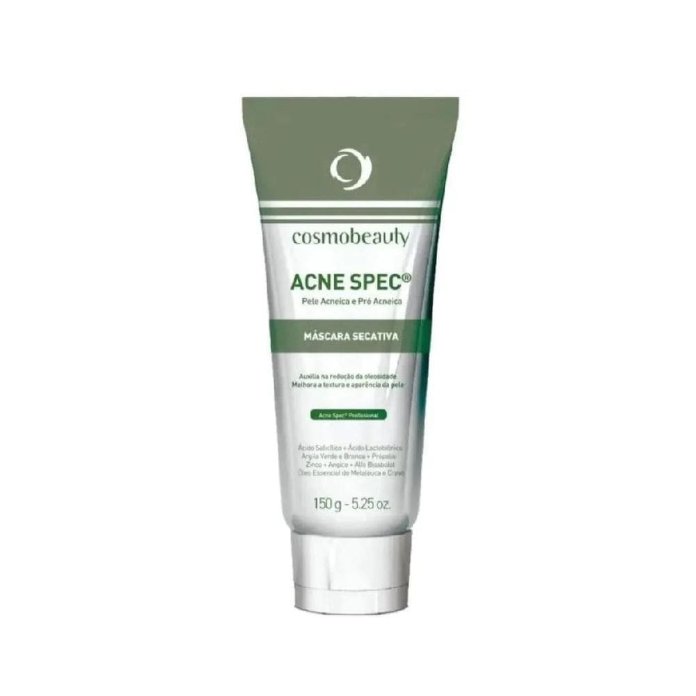 Máscara Secativa Acne Spec Antiacne Espinhas Cosmobeauty 150g