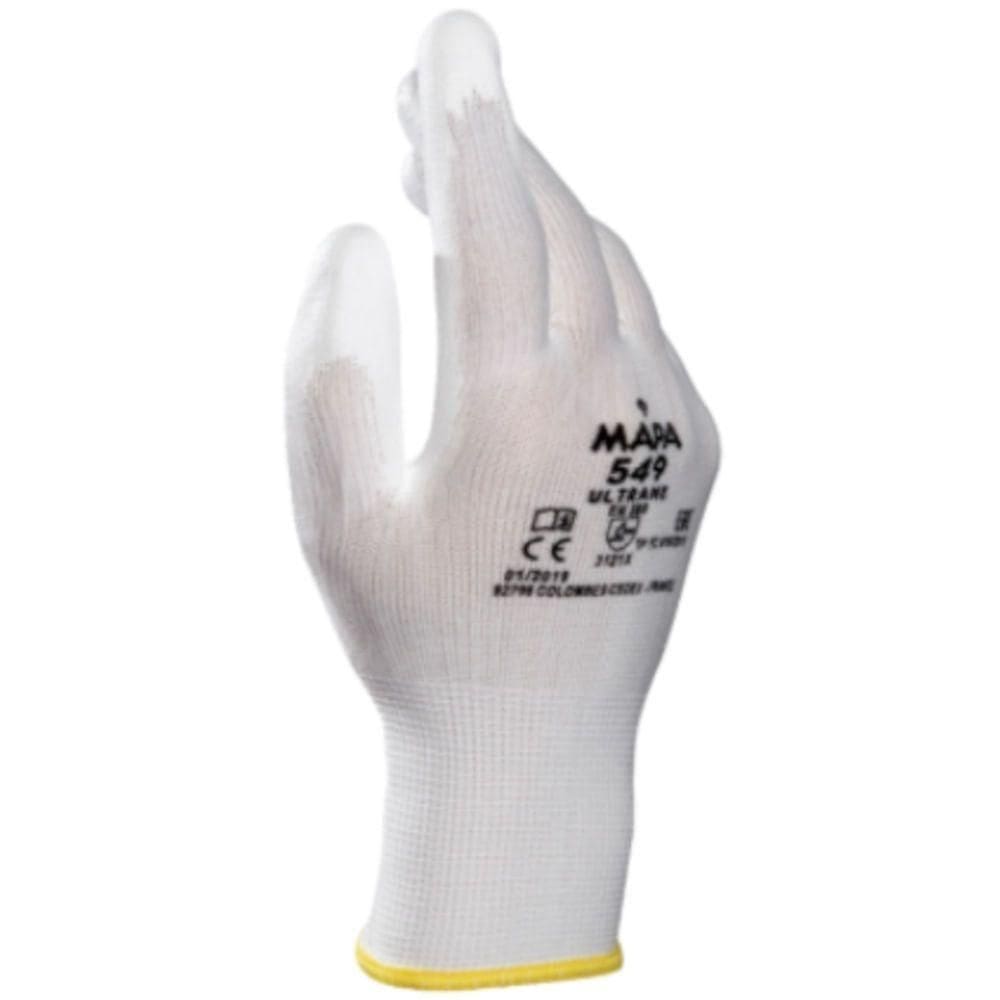 Luva Ultrane Poliamida Pu Branca Tamanho 10 - Pa54963-0 - Mapa Luva Ultrane Poliamida Pu Branca - Pa54963-10 - Mapa