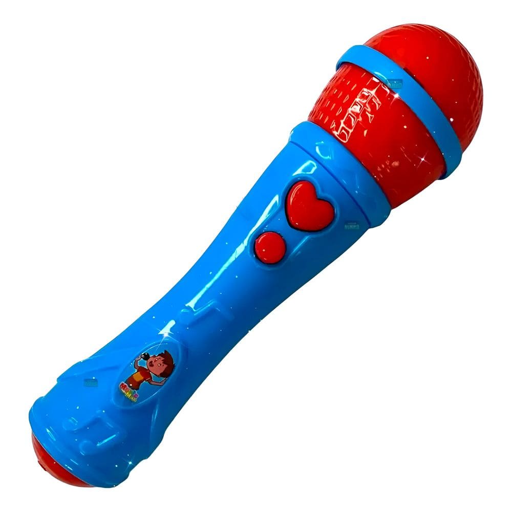 Microfone Infantil Karaokê Som Voz Diversão Brinquedo Azul