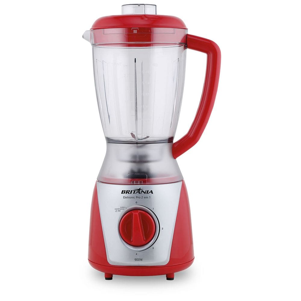 Liquidificador Britânia Eletronic  Pro 2 Em 1 Vermelho 900W