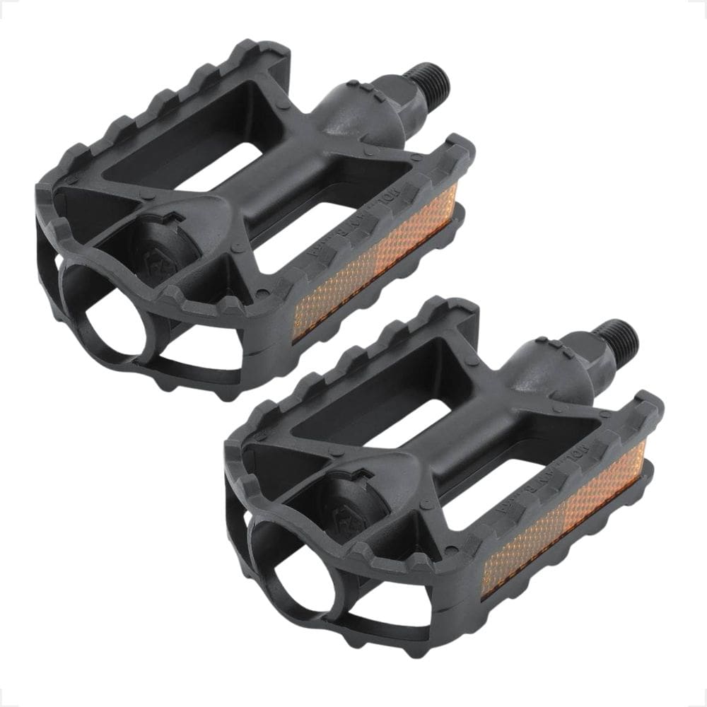 Pedal Bicicleta Plataforma Rosca Grossa 9/16 Ingles Com Refletor Preto