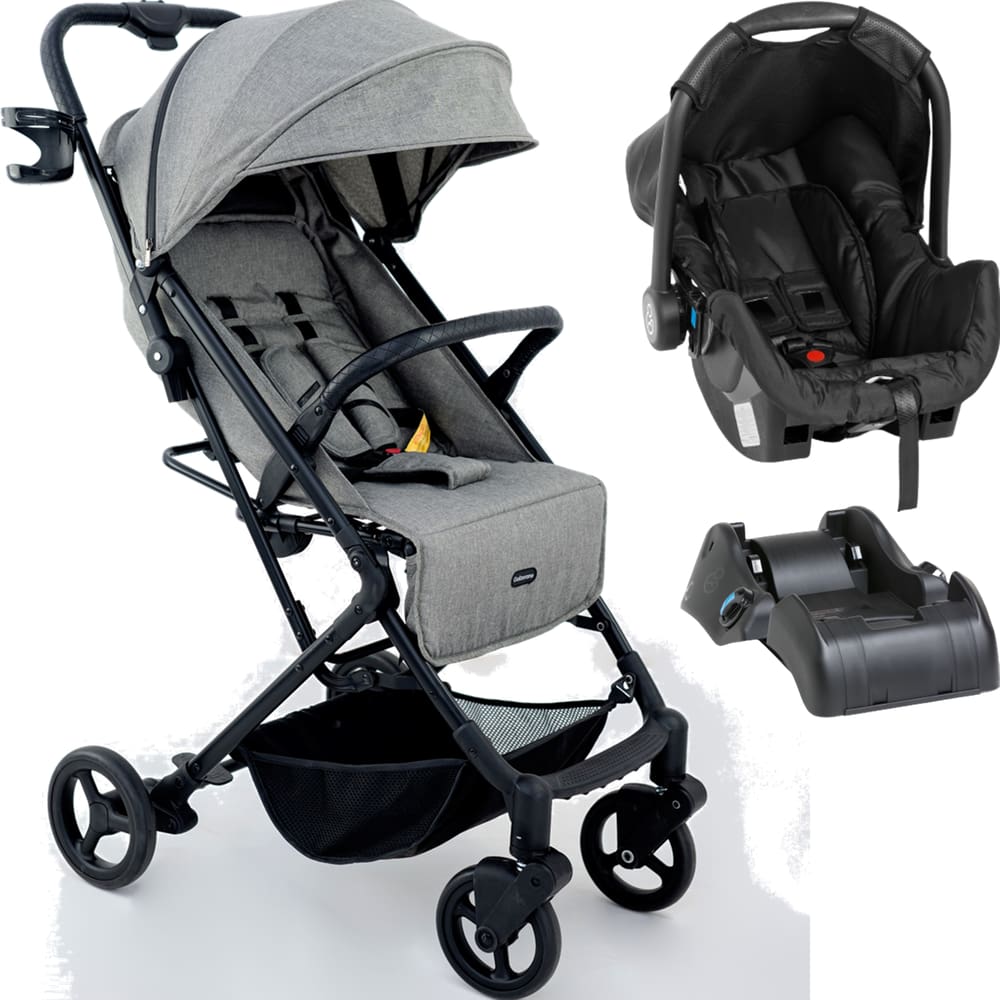 Carrinho de Bebe Bebe Conforto Base Galzerano Kira Cinza