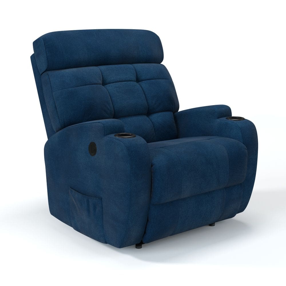 Poltrona Do Papai Reclinável Elétrica Com Massagem Em Tecido Bouclé