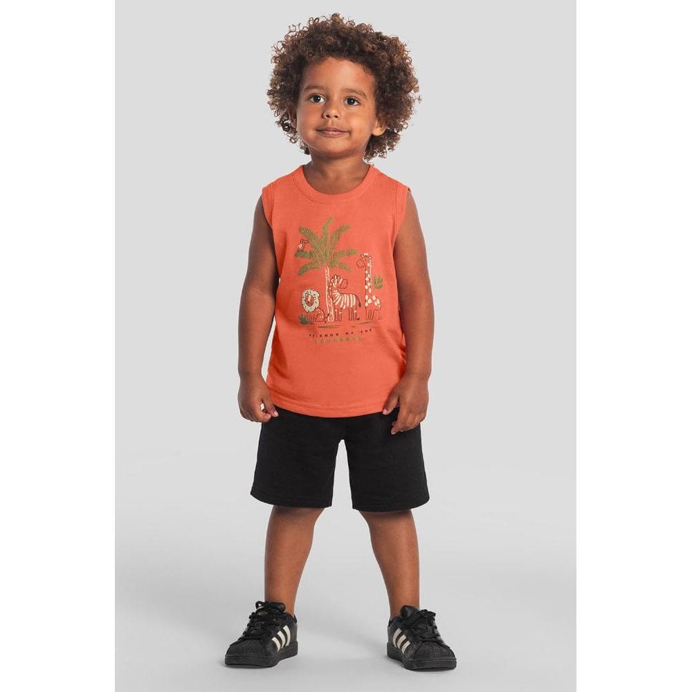 Regata infantil menino de safari Brandili