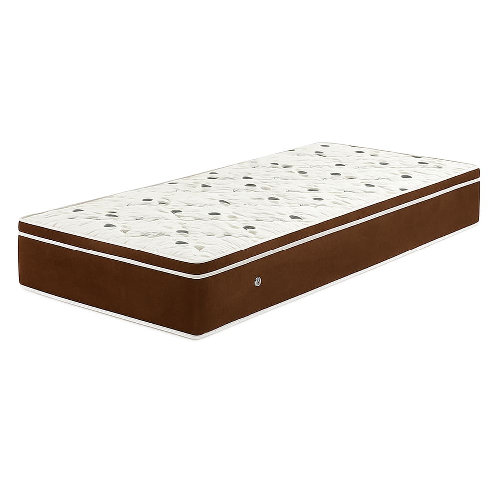 Colchão Molas Bonnel 78x188x20 - Lateral Marrom PREMIUM