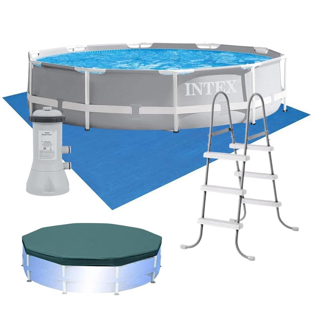 Piscina Estrutural Prism 8.592 Litros Bomba Filtro 110v Escada Capa e Forro Intex