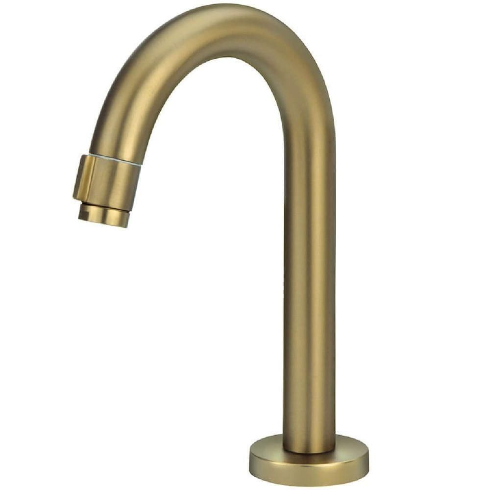 Torneira De Mesa Baixa Redonda Modelo J Golden 23mm 1-4 De Volta Para Lavatório 1254 - 773132 - Stoc