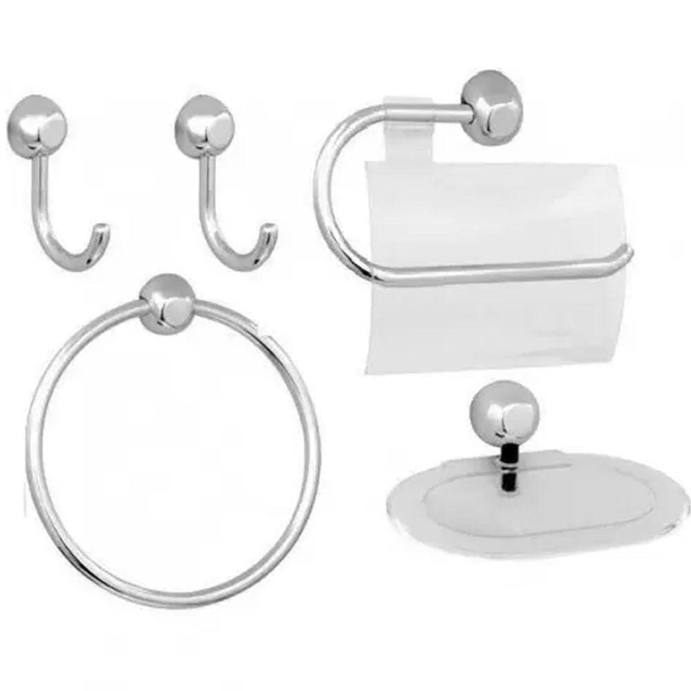 Kit Acessórios Para Banheiro Samba Fit Cromado - Jkscf - Japi
