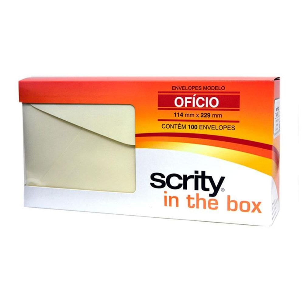 Envelope Color Plus Marfim 114x229mm 100und Scrity