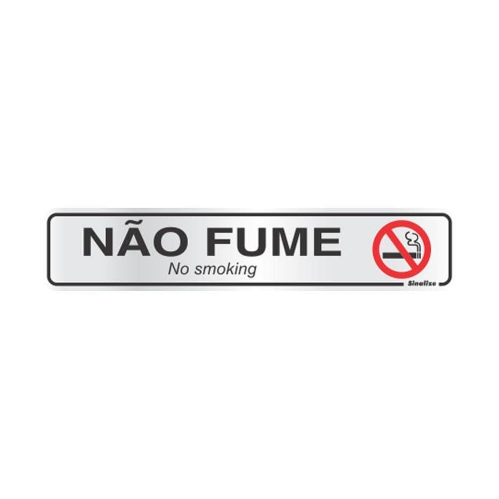 Placa de alumínio não fume 100AR Sinalize