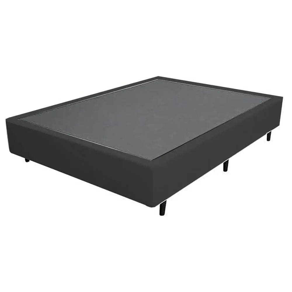 Base Box Cama Casal 26x138x188cm Courino Cor Preto
